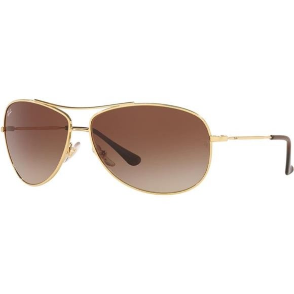 Ray-Ban GOLD BROWM GRADIENT Metal Aviator Sunglasses UNISEX - Picture 2 of 9
